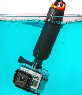 pov floate with gopro submerged